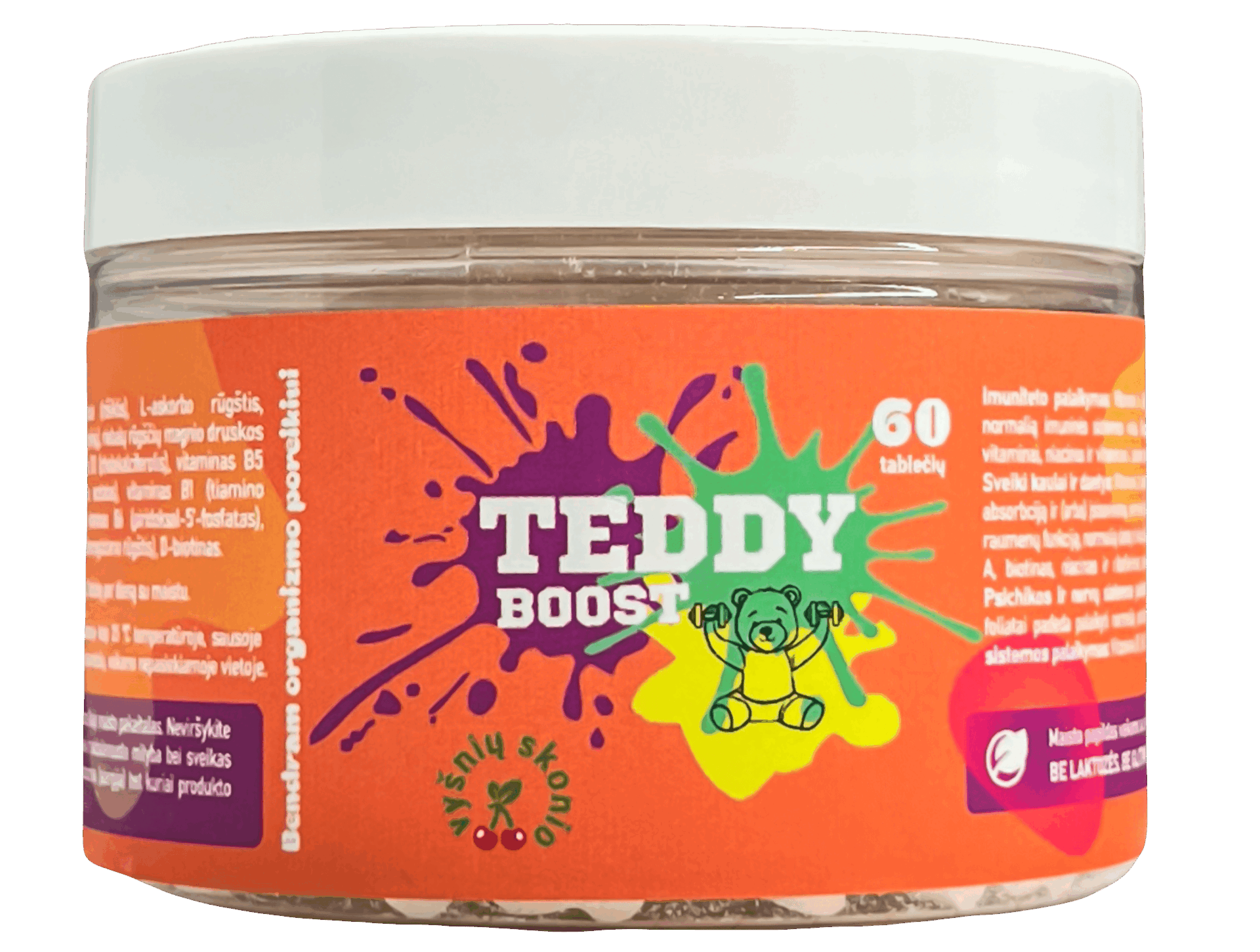 TeedyBoost kramtomieji maisto papildai vaikams, 60 vnt.